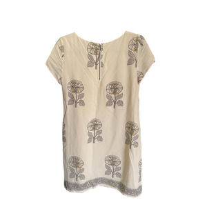 MAEVE Beige dress with silver flowers